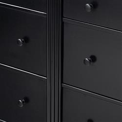 Olivia French Country Matte Black Iron Double Dresser|