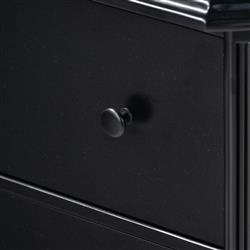 Olivia French Country Matte Black Iron Nightstand|