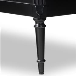 Olivia French Country Matte Black Iron Nightstand|