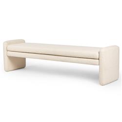 Selene Modern Classic Cream Upholstered Bedroom Bench|