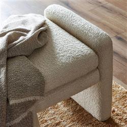 Selene Modern Classic Cream Upholstered Bedroom Bench|