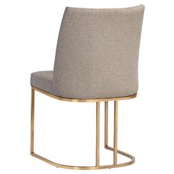 Aliyah Oyster Shell Antique Brass Steel Dining Side Chair - Set of 2|