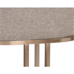 Aliyah Oyster Shell Antique Brass Steel Dining Side Chair - Set of 2|