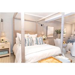 Palecek Woodside Coastal Beach Natural Seagrass Rope Canopy Bed - Queen|