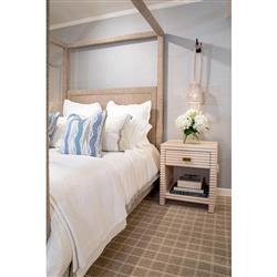 Palecek Woodside Coastal Beach Natural Seagrass Rope Canopy Bed - Queen|