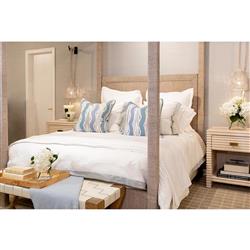 Palecek Woodside Coastal Beach Natural Seagrass Rope Canopy Bed - Queen|