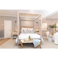 Palecek Woodside Coastal Beach Natural Seagrass Rope Canopy Bed - Queen|