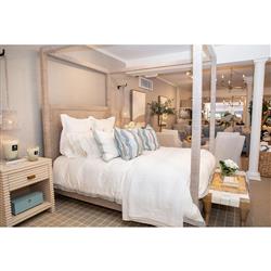 Palecek Woodside Coastal Beach Natural Seagrass Rope Canopy Bed - Queen|