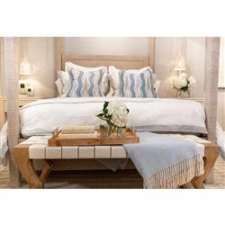 Palecek Woodside Coastal Beach Natural Seagrass Rope Canopy Bed - Queen|