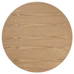 Palmerston Modern Natural Oak Brushed Gold Steel Round Drum Coffee Table|