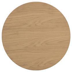 Palmerston Modern Classic Natural Oak Brushed Gold Steel Round Side Table|