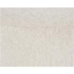 Fannie Modern Classic Dove Cream Upholstered Curved Ottoman|