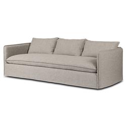 Andrew Modern Grey Slipcovered Outdoor Sofa - 96"W|