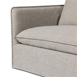 Andrew Modern Grey Slipcovered Outdoor Sofa - 96"W|