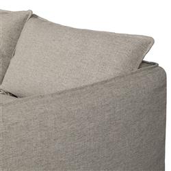 Andrew Modern Grey Slipcovered Outdoor Sofa - 96"W|