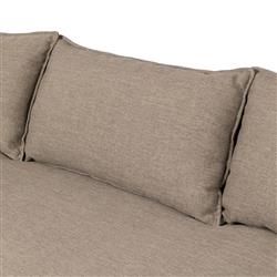 Andrew Modern Brown Slipcovered Outdoor Sofa - 96"W|