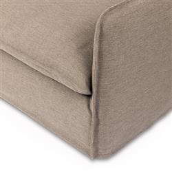 Andrew Modern Brown Slipcovered Outdoor Sofa - 96"W|