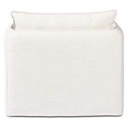 Andrew Modern Off White Upholstered Linen Outdoor Swivel Arm Chair|