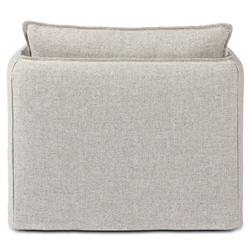 Andrew Modern Grey Upholstered Outdoor Swivel Arm Chair|