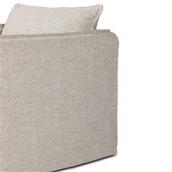 Andrew Modern Grey Upholstered Outdoor Swivel Arm Chair|