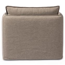 Andrew Modern Brown Upholstered Outdoor Swivel Arm Chair|