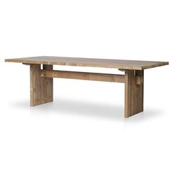 Aisha Rustic Natural Reclaimed Teak Rectangular Outdoor Dining Table - 92.5"W|