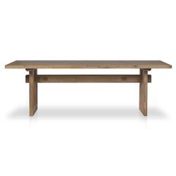 Aisha Rustic Natural Reclaimed Teak Rectangular Outdoor Dining Table - 92.5"W|