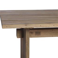 Aisha Rustic Natural Reclaimed Teak Rectangular Outdoor Dining Table - 92.5"W|