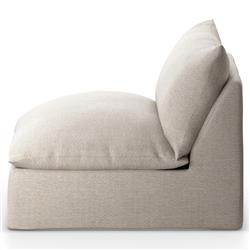 Cee Modern Classic Beige Upholstered Outdoor Swivel Chair|