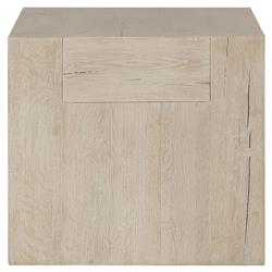 Brissy Rustic Lodge Cream Oak Square End Table|
