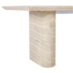 Selina Modern Classic Beige Concrete Rectangular Outdoor Dining Table - 87"W|