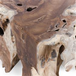 Prescy Coastal Beach Natural Teak Root Square Coffee Table|