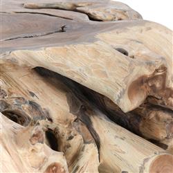 Prescy Coastal Beach Natural Teak Root Square Coffee Table|