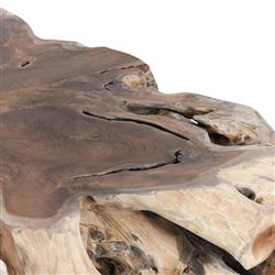 Prescy Coastal Beach Natural Teak Root Square Coffee Table|