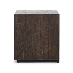 Oliver Rustic Lodge Dark Brown Oak Wood 2 Drawer Nightstand|