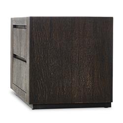 Oliver Rustic Lodge Dark Brown Oak Wood 2 Drawer Nightstand|