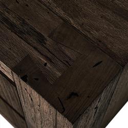 Oliver Rustic Lodge Dark Brown Oak Wood 2 Drawer Nightstand|