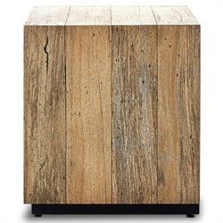 Oliver Rustic Lodge Brown Oak Wood 2 Drawer Nightstand|