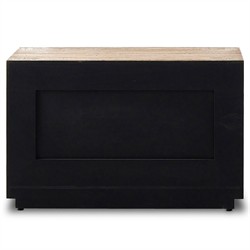 Oliver Rustic Lodge Brown Oak Wood 2 Drawer Nightstand|