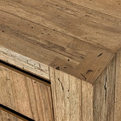 Oliver Rustic Lodge Brown Oak Wood 2 Drawer Nightstand|