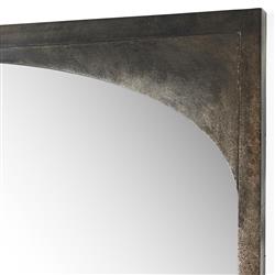 Marty Rustic Lodge Burnished Brown Iron Floor Mirror|