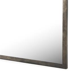 Marty Rustic Lodge Burnished Brown Iron Floor Mirror|