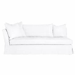 Cisco Home Seda Coastal Beach Denim White Slipcovered Sectional Sofa|