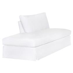 Cisco Home Seda Coastal Denim White Slipcovered Armless Bumper - Left Facing|