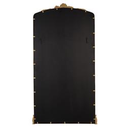 Ambrose French Country Antique Gold Metal Ornate Floor Mirror|
