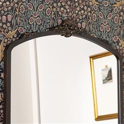 Ambrose French Country Oil Rubbed Bronze Metal Ornate Floor Mirror|