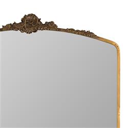 Ambrose French Country Antique Gold Metal Ornate Wall Mirror|