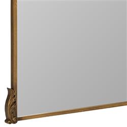 Ambrose French Country Antique Gold Metal Ornate Wall Mirror|