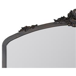 Ambrose French Country Oil Rubbed Bronze Metal Ornate Wall Mirror|