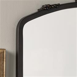 Ambrose French Country Oil Rubbed Bronze Metal Ornate Wall Mirror|